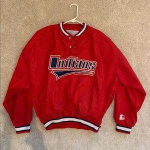 Vintage Cleveland Indians Crewneck Windbreaker